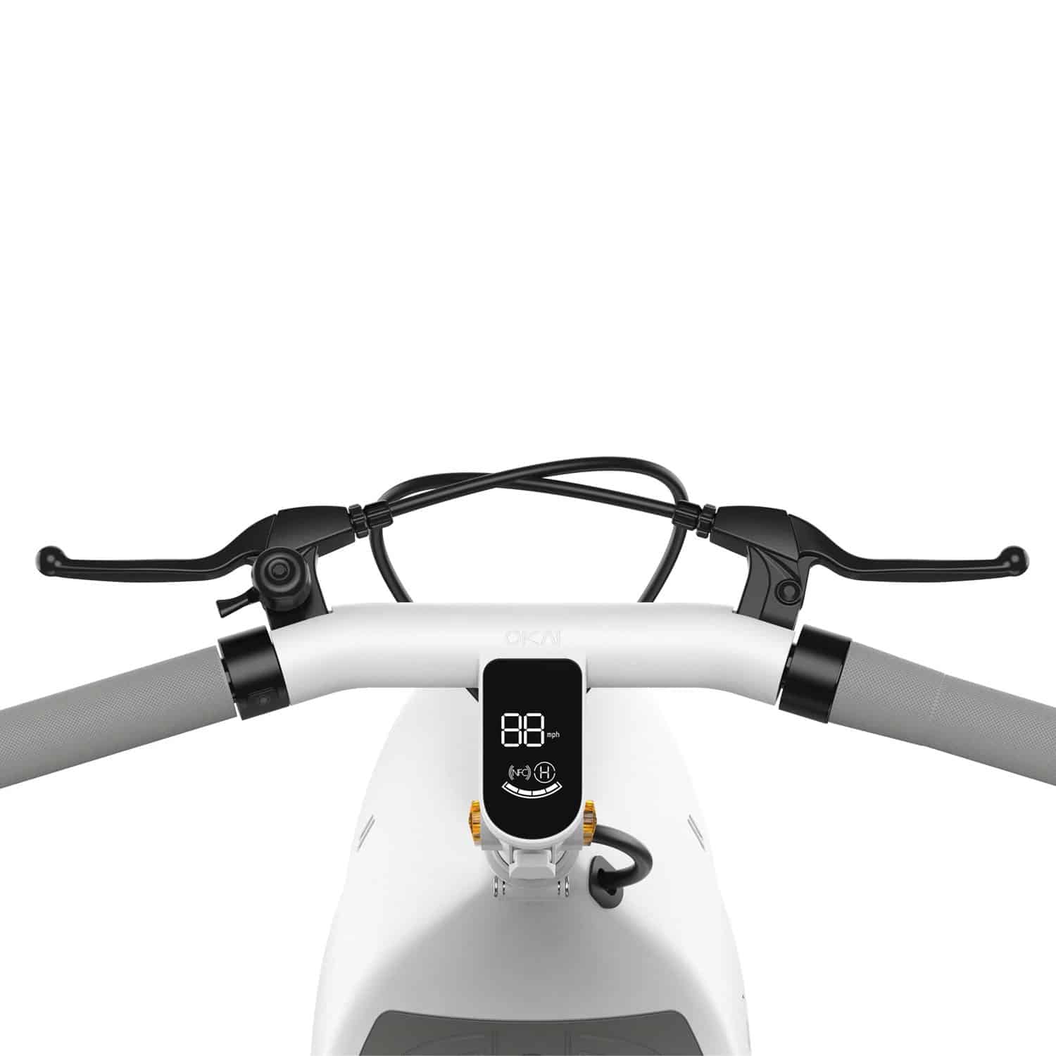OKAI Ceetle Pro Electric Scooter with Foldable Seat w_35 Miles Operating Range & 15.5mph Max Speed - White - Image 4
