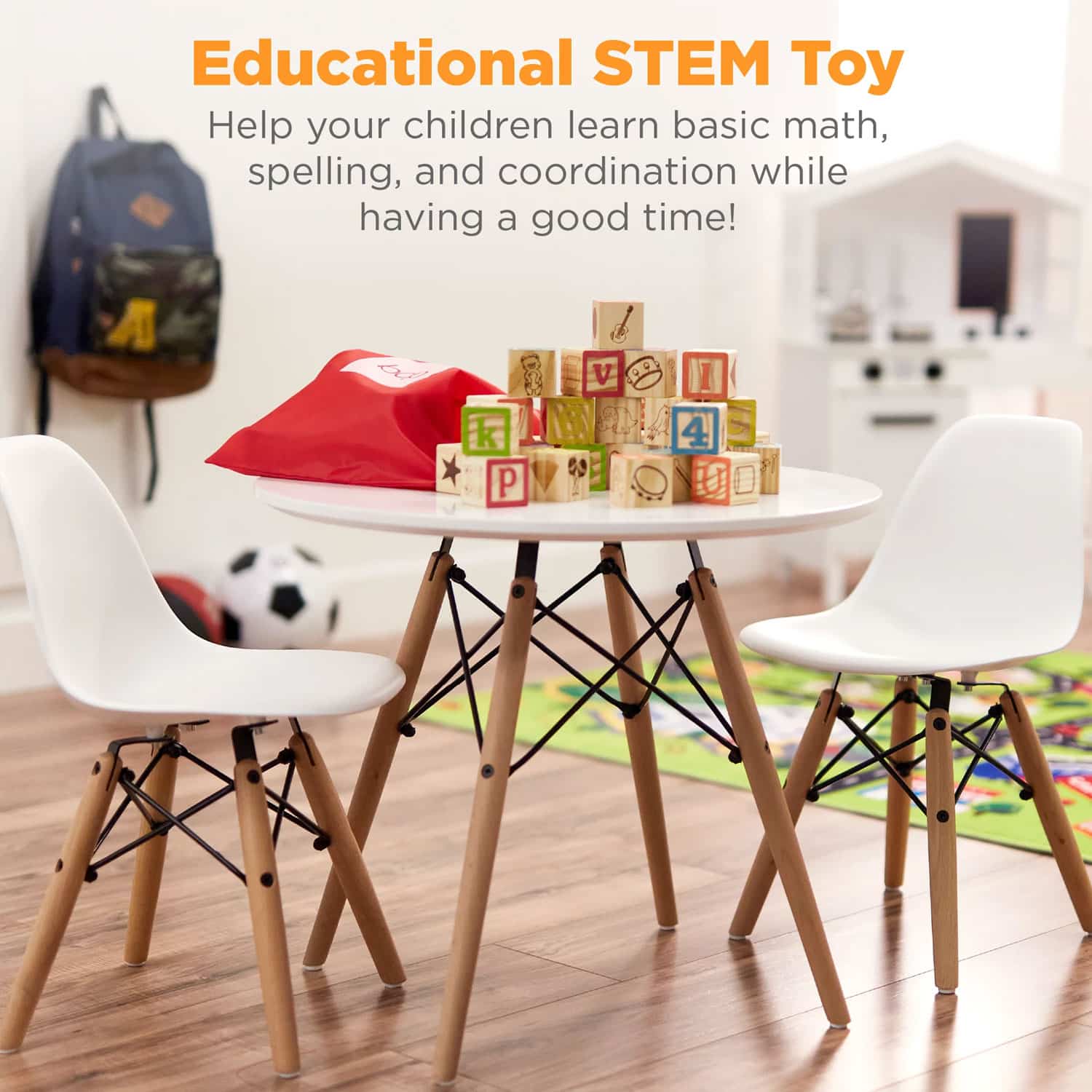 Best Choice Products 40-Piece Kids Wooden ABC Block Set, Building Education Alphabet Letters STEM Toy w_ Case - Image 3